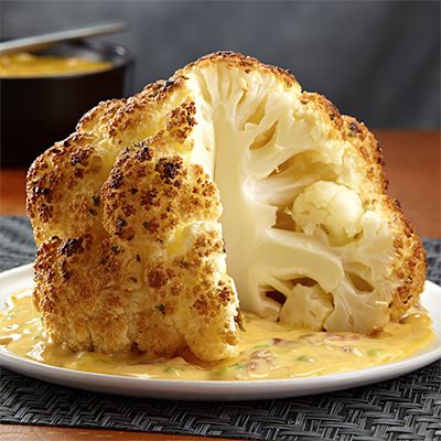 roasted cauliflower head