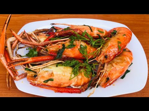 Special foods, How to make easy and delicious fried garlic shrimp #Vanndy Cooking