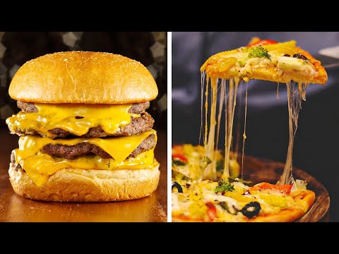 40 DELICIOUS FAST FOOD HACKS || 5-Minute Pizza And Burger Recipes!