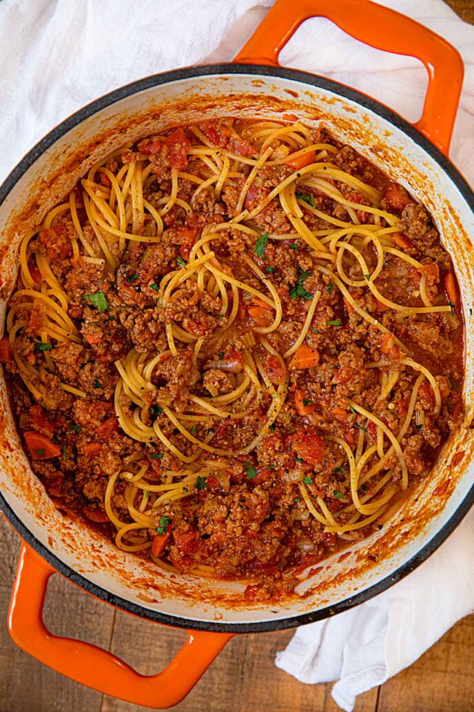 homemade spaghetti