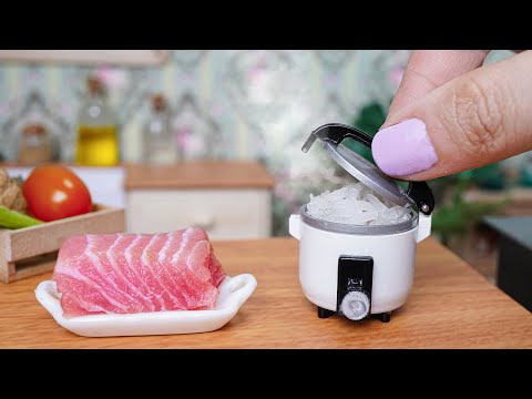 Delicious Miniature Tuna Poke Recipe | ASMR Cooking Mini Food