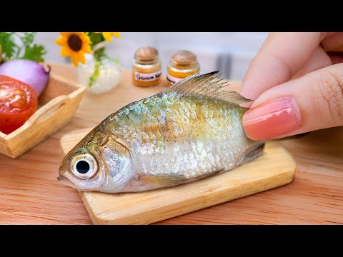 Delicious Fish Recipe Idea 🐟 Cooking Tasty Fish Fry Masala in Miniature Kitchen with Mini Yummy