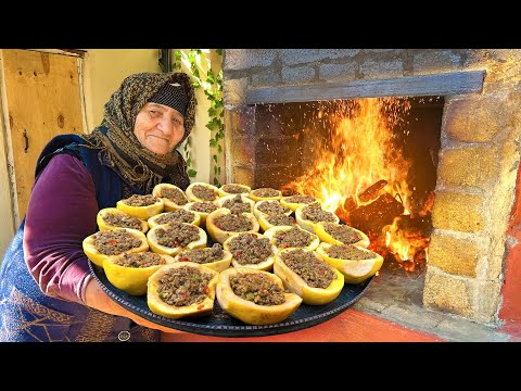 Cooking Delicious Stuffed Quince Dolma in the Oven! Easy Recipes!