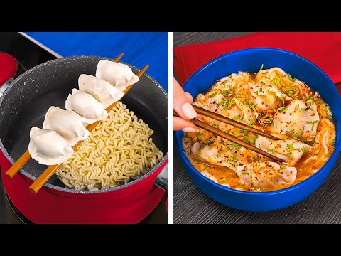 DUMPLINGS WITH NOODLES? | Genius TIKTOK Food Hacks And Unusual Recipes You Will Adore