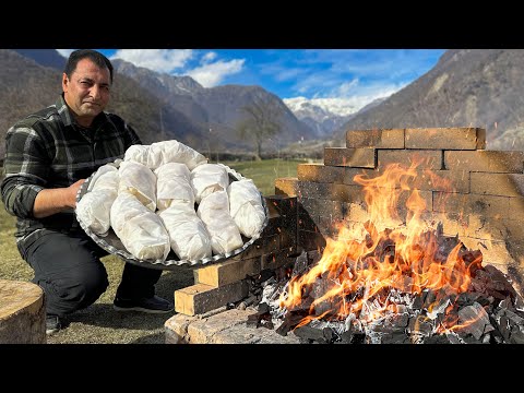 Ruddy crust and Tender Flesh of Chicken on Coals! Rustic Cooking Method