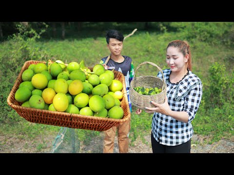 Extreme Sour Young Golden Plums Fruit Cook and Eat | How golden plum be in recipe | Yummy Fruit