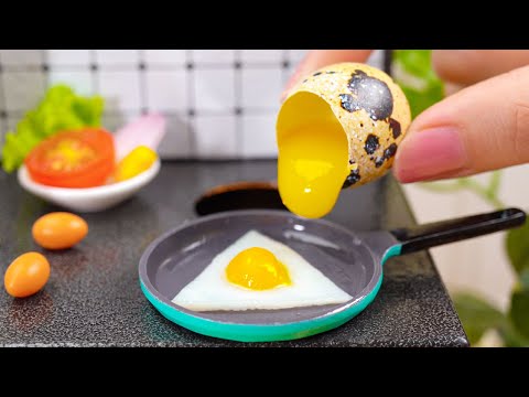 Yummy Miniature American Breakfast Recipe Tutorial | Delicious Tiny Food Tutorial In Tiny Kitchen