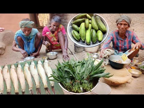 delicious FISH CURRY with patal cooking and eating by rural old cauple || actual village life india