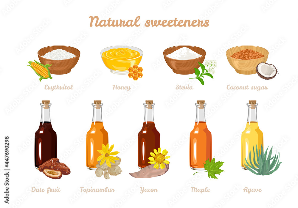 Organic honey and maple syrup for natural sweeteners