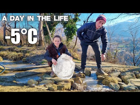 One of the Coldest Days in our Village | Albanian Fli