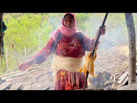 village life | different and delicious cooking recipe  stuffed chicken in village wood-fired tandoor