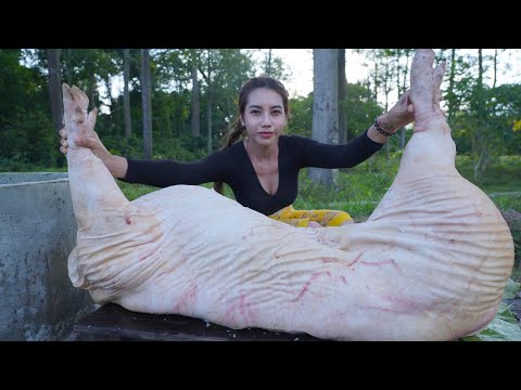 Pork braised cook and eat recipe in my countryside - Amazing cooking