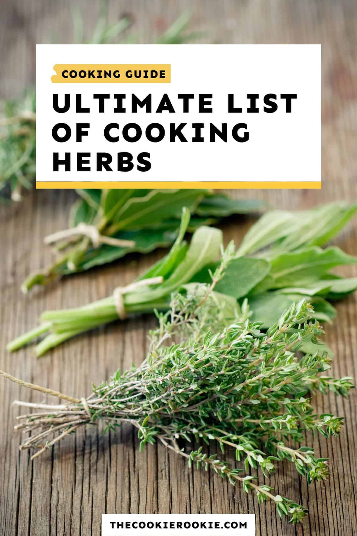 Processing herbs and spices used in cooking - Part 1