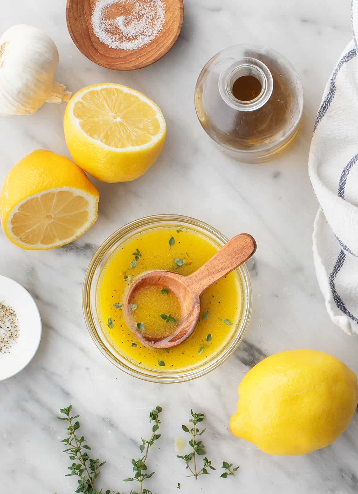 Using Mediterranean herbs in homemade vinaigrettes