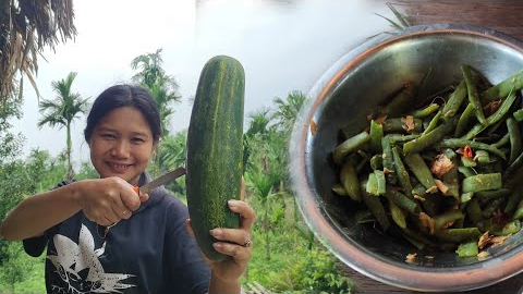 Eating Raw Cucumber Chatni with Lunch | Spicy Raw cucumber Salad | Green Vegetables