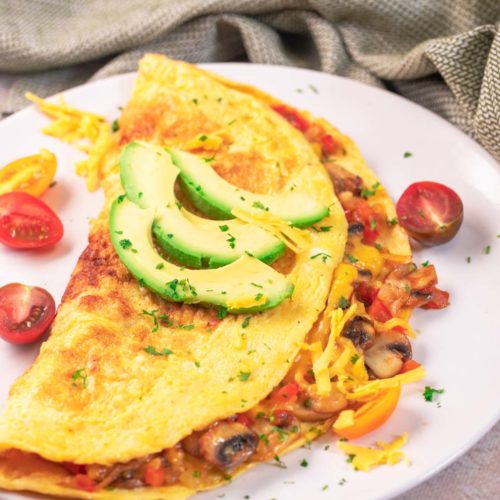 Organic vegetable omelets