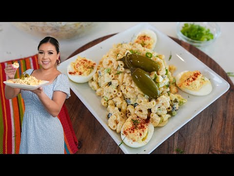 DEVILED EGG MACARONI SALAD super easy and delicious recipe!