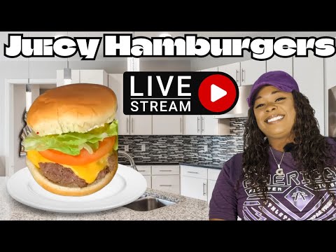 In The Kitchen With Gina Young is going live! Juicy Hamburgers