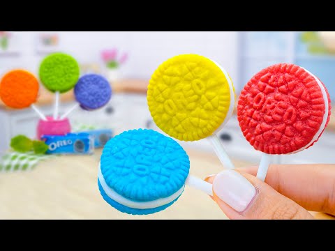 Sweet Miniature Lollipop OREO Rainbow Cake Decorating Tutorial - Satisfying Mini Yummy Recipe Ideas