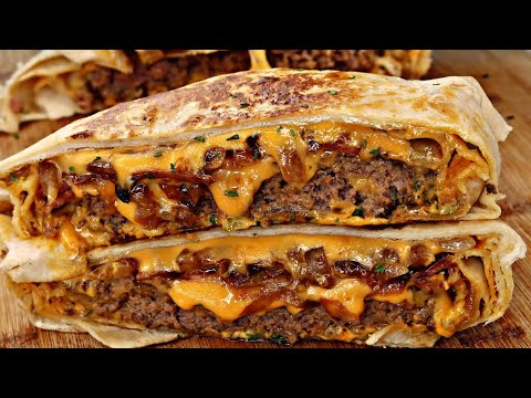 Cheeseburger Crunch Wrap| Better Than Taco Bell