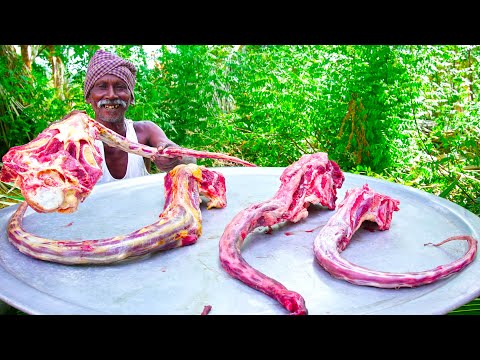 DELICIOUS BIG BEEF TAILS SOUP | Traditional Village Healthy Soup Recipe | Village Grandpa Cooking