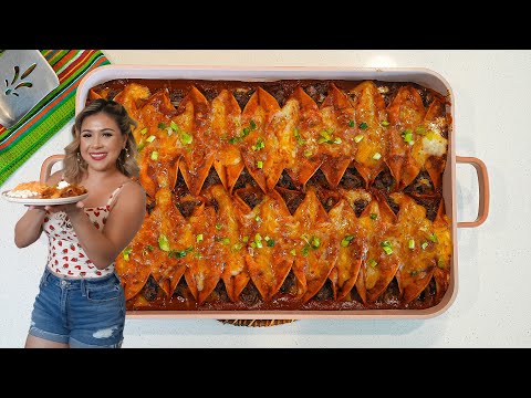 Next time you crave ENCHILADAS make them this way, so EASY and DELICIOUS Shredded Beef ENCHILADAS