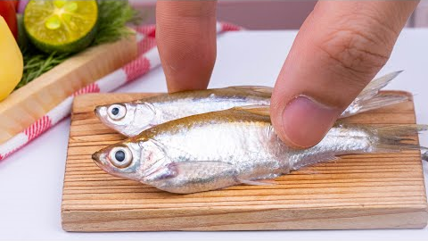 🐠🐬 Yummy Miniature Grilled Clams With Onion Fat |💖 Tiny Food Cooking In Tiny Kitchen