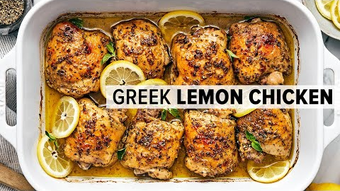 GREEK LEMON CHICKEN is a must-make, super easy dinner recipe!