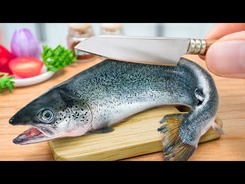 Easy Salmon Fish Poke Bowl Recipe Idea - Mini Yummy ASMR Cooking Video