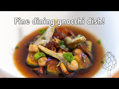 Fine dining gnocchi dish! With chanterelle, artichoke & an onion broth | Delicious recipes