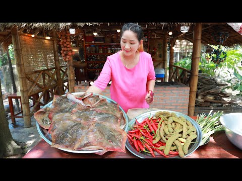 3 Yummy Stingray recipe, Delicious stingray prepared by pregnant mum | Cooking with sros