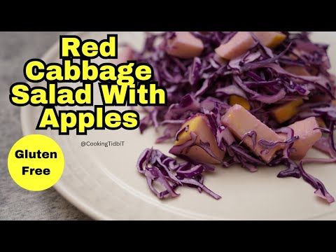 Easy Red Cabbage Apple Salad (gluten free recipe in description box below)