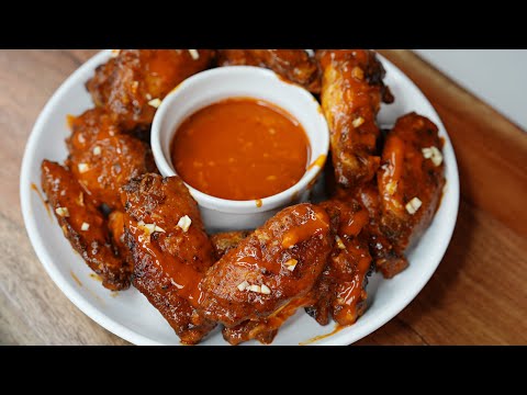 AIR FRYER GALIC BUFFALO CHICKEN WINGS RECIPE