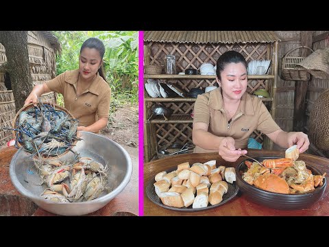 Delicious seafood curry cooking - Cooking with Sreypov