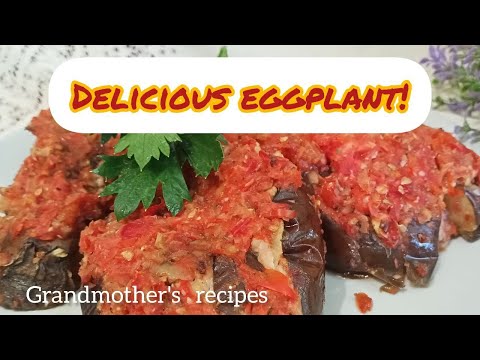 Cooking a delicious eggplant recipe with minced meat! Grandmother's Recipes! ASMR cooking! Cooking!