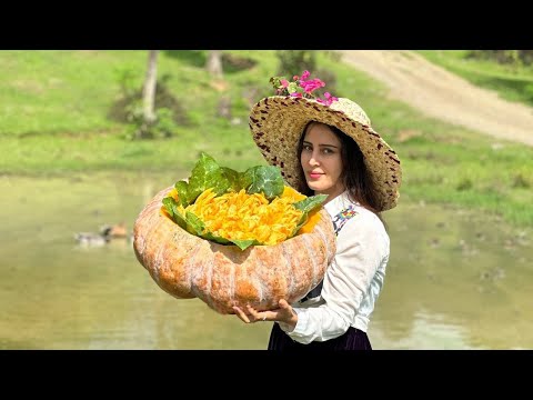 How to cook a delicious and beautiful dish from pumpkin flowers?!