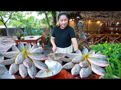 Filet fish for fishball for delicious recipe cooked by pregnant chef, cooking with sros