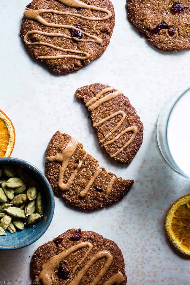 Orange Cardamom Paleo Almond Butter Cookies 