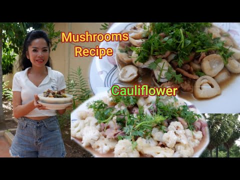 Cauliflower, mushroom recipe, home cooking show