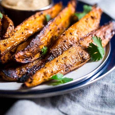 Maple Tahini Grilled Sweet Potatoes