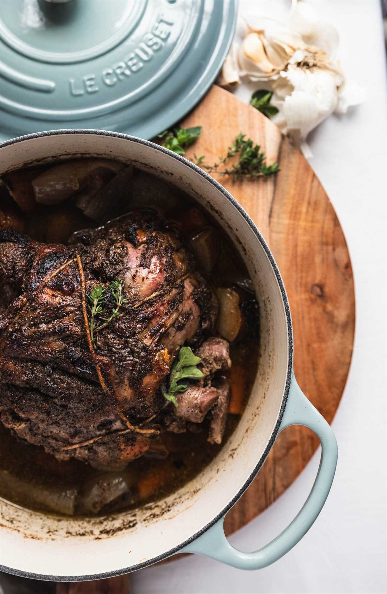 Mediterranean herbs for roasted lamb