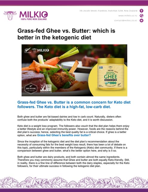 Experience the Difference GrassFed Butter