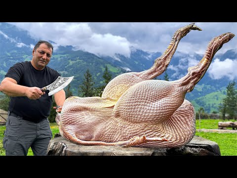 Cooking A Whole Huge Ostrich! The Recipe Of The Dish That Everyone Was Waiting For