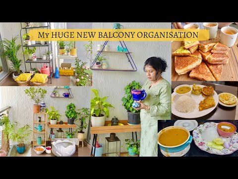 Cooking Delicious Snack, 2 Meals Recipes & Organising Huge New Balcony | Tour & Decor Ideas Plants