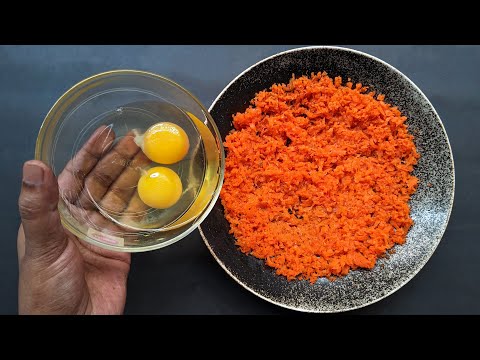 Just Pour Eggs On Grated Carrots Its So Delicious | Simple Breakfast Recipe | Cheap & tasty Snacks