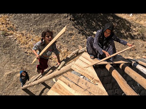 A Cold Can't Stop Her: Building a Pallet Wood Roof