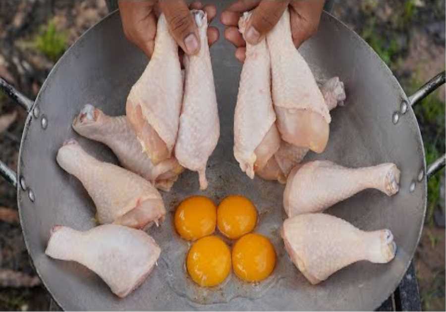 Tasty Crispy Chicken Drumstick Cooking | Chicken Drumstick Fried Mushroom Recipe