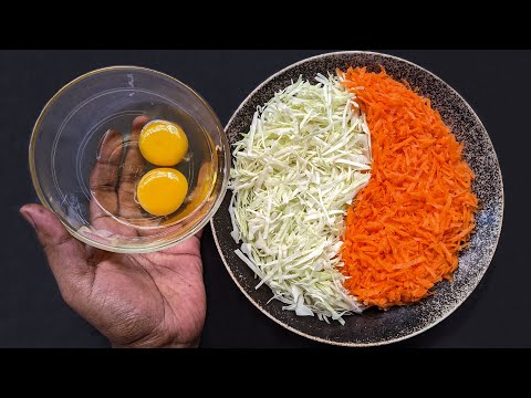 Just Add Eggs With Cabbage & Carrots Its So Delicious/ Simple Breakfast Recipe/ Cheap & Tasty Snacks