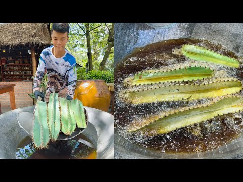 How handsome chef cook Cactus for delicious recipe - Little chef cooking
