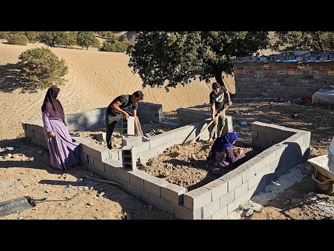 Nomadic preparations: building a hut for horses by the Chavil family